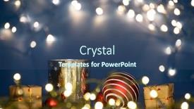  Presentation with candle christmas - Amazing PPT theme having magic-holiday-blue-background backdrop and a ocean colored foreground