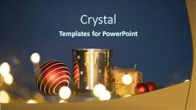  Presentation with candle christmas - Beautiful theme featuring magic-holiday-blue-background backdrop and a ocean colored foreground