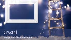  Presentation with blue lights - Presentation design having magic-holiday-blue-background background and a ocean colored foreground