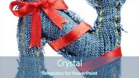  Presentation with magic - Colorful presentation design enhanced with magic holiday jeans alphabet letter n with red ribbon backdrop and a ocean colored foreground