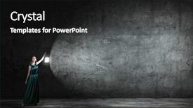  Presentation with lantern - Cool new presentation theme with magic lamp - young woman with lantern walking backdrop and a black colored foreground