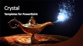  Presentation with smoke - Audience pleasing slide deck consisting of magic lamp from the story backdrop and a black colored foreground