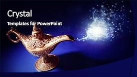  Presentation with aladdin - Amazing theme having magic lamp from the story backdrop and a black colored foreground