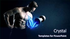  Presentation with weight lifting - Cool new presentation with magic medice - fit athlete lifting weight backdrop and a  colored foreground