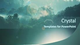  Presentation with magic - PPT layouts featuring magic mist in the forest background and a ocean colored foreground