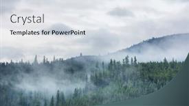  Presentation with beautiful landscapes - Theme with magic-misty-forest-beautiful-natural background and a sky blue colored foreground