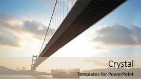  Presentation with long bridge - PPT layouts enhanced with magic moment - long bridge in sunset hour background and a lemonade colored foreground