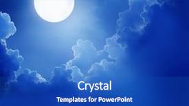  Presentation with magic - Audience pleasing PPT theme consisting of magic moon backdrop and a cobalt blue colored foreground