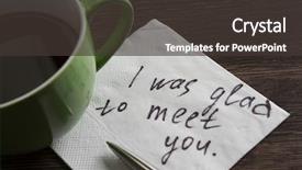  Presentation with confession - Presentation design enhanced with magic morning coffee - love confession on napkin background and a  colored foreground