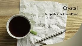  Presentation with napkin - Beautiful slides featuring magic morning coffee - message written on napkin mixed backdrop and a  colored foreground