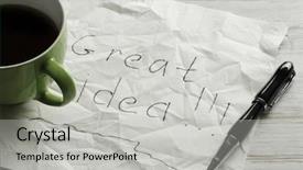  Presentation with mix berry mixed berries - PPT theme enhanced with magic morning coffee - message written on napkin mixed background and a light gray colored foreground