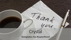  Presentation with table napkin aesthetic - Presentation theme featuring magic morning coffee - message written on napkin background and a light gray colored foreground