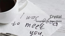  Presentation with napkin - Presentation design enhanced with magic morning coffee - message written on napkin background and a  colored foreground