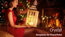  Presentation with fairy night - Cool new slide deck with magic-on-christmas-night-beautiful backdrop and a tawny brown colored foreground