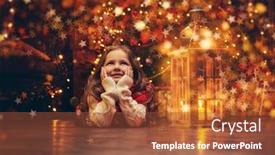  Presentation with sparkle - Slide set having magic-on-christmas-smiling background and a red colored foreground