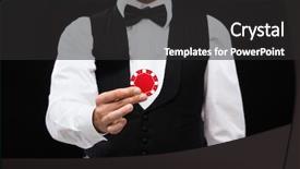  Presentation with magic show - Presentation design enhanced with magic performance circus casino background and a dark gray colored foreground