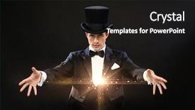  Presentation with top hat - Slide deck with christ risen - easter table background and a coral colored foreground.