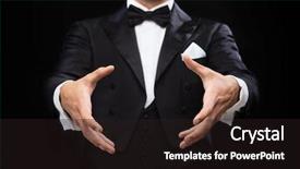  Presentation with top hat - Presentation design featuring magic performance circus show concept background and a wine colored foreground