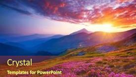  Presentation with pink beauty - Slides with magic-pink-flowers-rhododendrons background and a tawny brown colored foreground