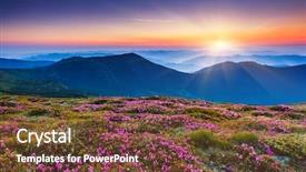  Presentation with ukraine - PPT layouts having magic pink rhododendron flowers background and a tawny brown colored foreground