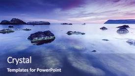  Presentation with black magic - Colorful presentation theme enhanced with magic sea in the evening backdrop and a ocean colored foreground