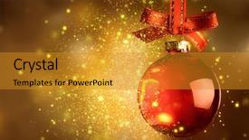  Presentation with red sparkle - Amazing PPT theme having magic sparkle glitter shiny backdrop and a gold colored foreground