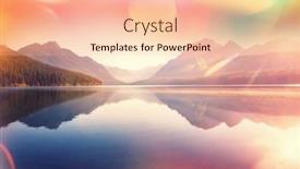  Presentation with montana - PPT theme with magic-sunrise-scene-on-mountains background and a lemonade colored foreground