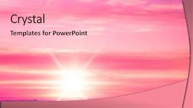  Presentation with sunlight - Audience pleasing presentation theme consisting of magic sunset - dramatic sunrise sky with clouds backdrop and a lemonade colored foreground