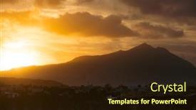  Presentation with magic - PPT theme consisting of magic-sunset-over-procida-island background and a wine colored foreground