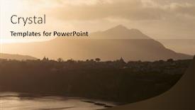  Presentation with magic - Presentation theme consisting of magic-sunset-over-procida-island background and a lemonade colored foreground