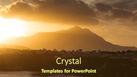  Presentation with magic - Presentation design having magic-sunset-over-procida-island background and a tawny brown colored foreground