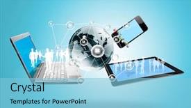  Presentation with structure - PPT layouts enhanced with magic technology with social network background and a light blue colored foreground