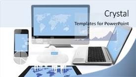  Presentation with technology that strengthen the citizenship and soc - Amazing presentation theme having magic technology with social network backdrop and a light blue colored foreground