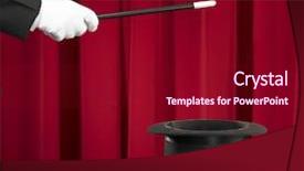  Presentation with magic wand - Theme enhanced with magic wand and top hat background and a crimson colored foreground