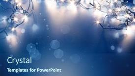  Presentation with christmas magic - PPT theme having magic-warm-christmas-lights-background background and a ocean colored foreground