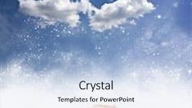  Presentation with sleeping baby - Beautiful presentation design featuring fairtale - magic winter night sky background backdrop and a light blue colored foreground