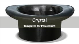  Presentation with graduation ceremony graduation caps hat - PPT theme having magic wizard - magician hat isolated on white background and a tawny brown colored foreground