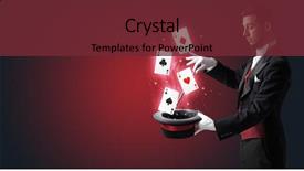  Presentation with magic wand - Beautiful presentation featuring magical - magician with white gloves conjuring backdrop and a tawny brown colored foreground