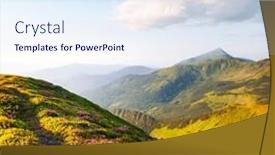  Presentation with magical - Presentation theme with magical-alpine-meadows-with-pink background and a sky blue colored foreground