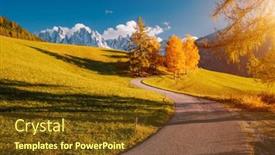  Presentation with earth day - Presentation theme having magical-autumn-day-in-st and a tawny brown colored foreground