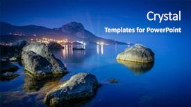  Presentation with black sea - PPT theme consisting of magical black sea background and a ocean colored foreground