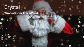  Presentation with jolly - Colorful PPT layouts enhanced with magical-christmas-time-jolly-santa backdrop and a wine colored foreground