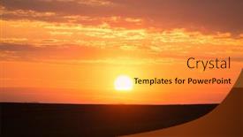  Presentation with epic - Beautiful PPT theme featuring magical-colorful-sunset-with-red backdrop and a yellow colored foreground