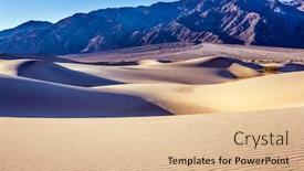 Presentation with sand dunes - Presentation design having magical-desert-morning-mesquite-flat background and a lemonade colored foreground