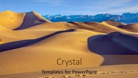  Presentation with sand dunes - Slide deck enhanced with magical-desert-morning-mesquite-flat background and a gold colored foreground