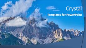  Presentation with magical - Slide deck enhanced with magical-dolomites-mountains-famous-alpine background and a teal colored foreground