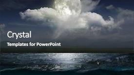  Presentation with magical - Slide deck consisting of magical evening on the ocean background and a dark gray colored foreground