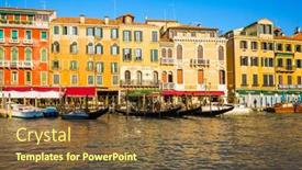  Presentation with cultural - Colorful slide set enhanced with magical-journey-to-magnificent-venice backdrop and a tawny brown colored foreground