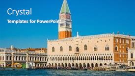  Presentation with cultural - PPT layouts featuring magical-journey-to-magnificent-venice background and a teal colored foreground