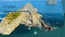  Presentation with winding bridge - PPT theme consisting of magical-landscape-the-most-extraordinary background and a light blue colored foreground